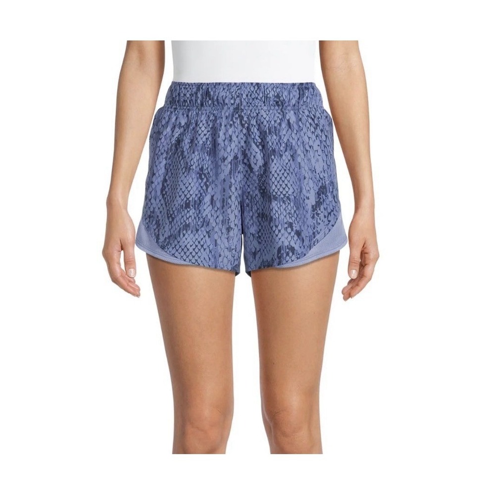 Athletic Works Woman's Blue Snake Skin Running Shorts; Size XS Pockets